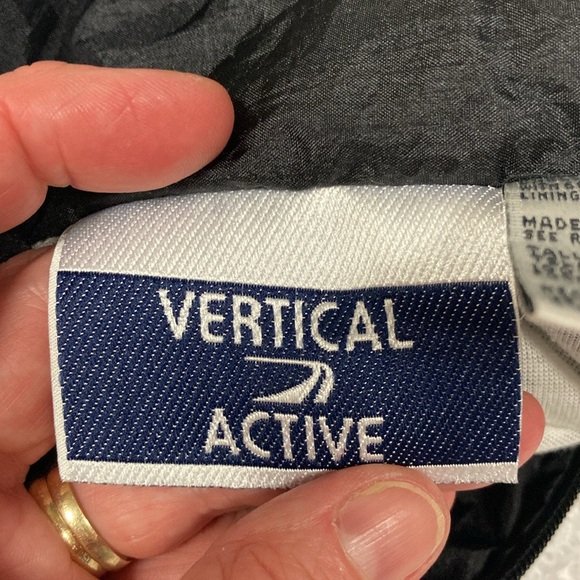 Vintage vertical active nylon jogging suit black teal and grey size medium 5 - Picture 7 of 14